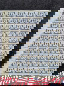 1846-1946 Iowa Statehood Centennial, 3-Cent Sheet Of 50 U.S. Stamps. Scotts #942. Plate Block