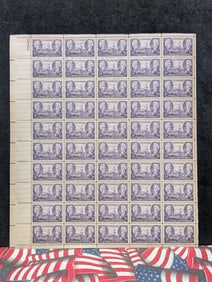 1796-1946 Tennessee 150th Anniv. of Statehood, 3-Cent Sheet Of 50 U.S. Stamps. Scotts #941. Plate