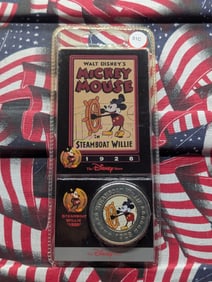 Disney's-Mickey Mouse in Steamboat Willie, 1928-Harder to Find, Brand new in Plastic Case, Great