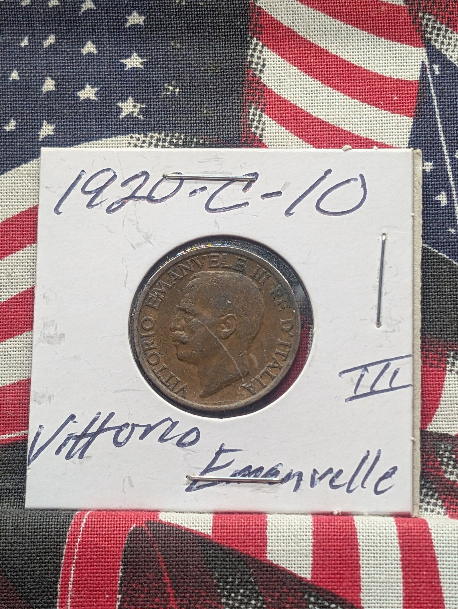 1920-C 10 Centesimi Vittorio Emanuele III Coin: 1920-C 10 Centesimi Vittorio Emanuele III Coin