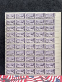 1903-1953 50th Anniv. of The Trucking Industry, 3-Cent Sheet Of 50 U.S. Stamps. Scotts #1025. Plate