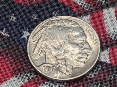 1936, XF-AU, Bold Details, Full Horn, Buffalo Nickel, 89 Years Old