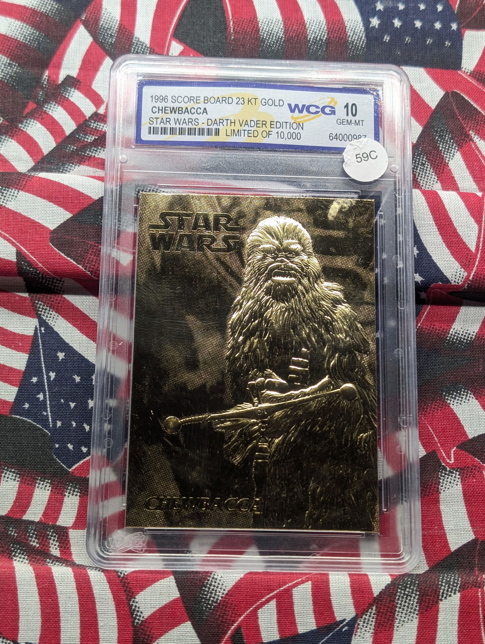 Star Wars, CHEWBACCA, 23KT Gold, Sealed, Gem 10 Mint, Limited of 10,000, Darth Vader Edition! (1 of 3)