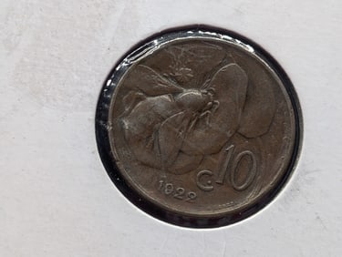 1922-G 10 Centesimi Vittorio Emanuele III Coin