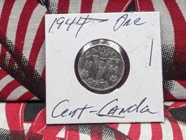1944 Five Cents Canada Coin (flip labeled incorrectly)
