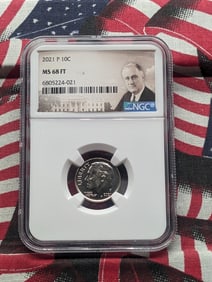 2021-P Roosevelt Dime, NGC MS 68 FT