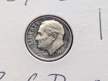 1987-S Proof Dime BU