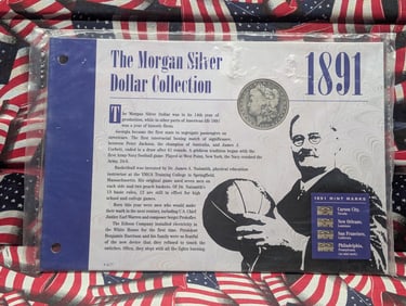 1891-O Morgan Silver Dollar /w COA