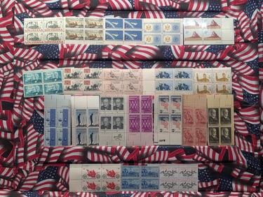 (20) Assorted Plate Blocks, All Mint, Original Gum, Never Hinged