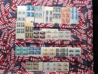 (20) Assorted Plate Blocks, All Mint, Original Gum, Never Hinged