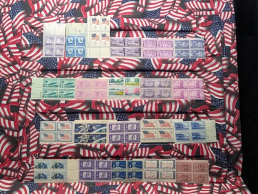 (20) Assorted Plate Blocks, All Mint, Original Gum, Never Hinged