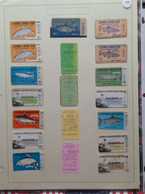 Two Sheets California Fishing Stamps