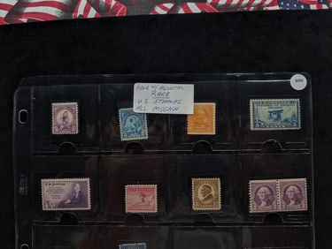 (22) Late 1800's To Early 1900's U.S. Stamps, All Mint, Original Gum, Never Hinged