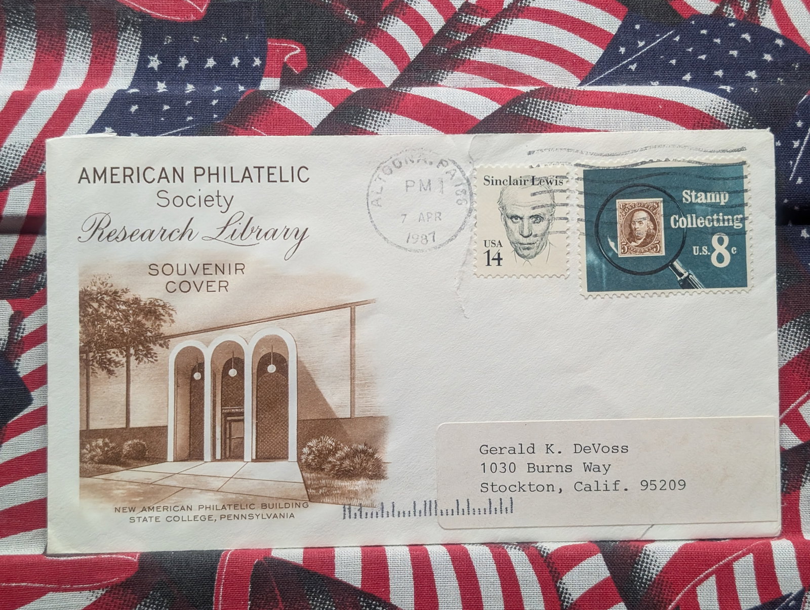 1987 Souvenir Cachet: 1987 Souvenir Cachet