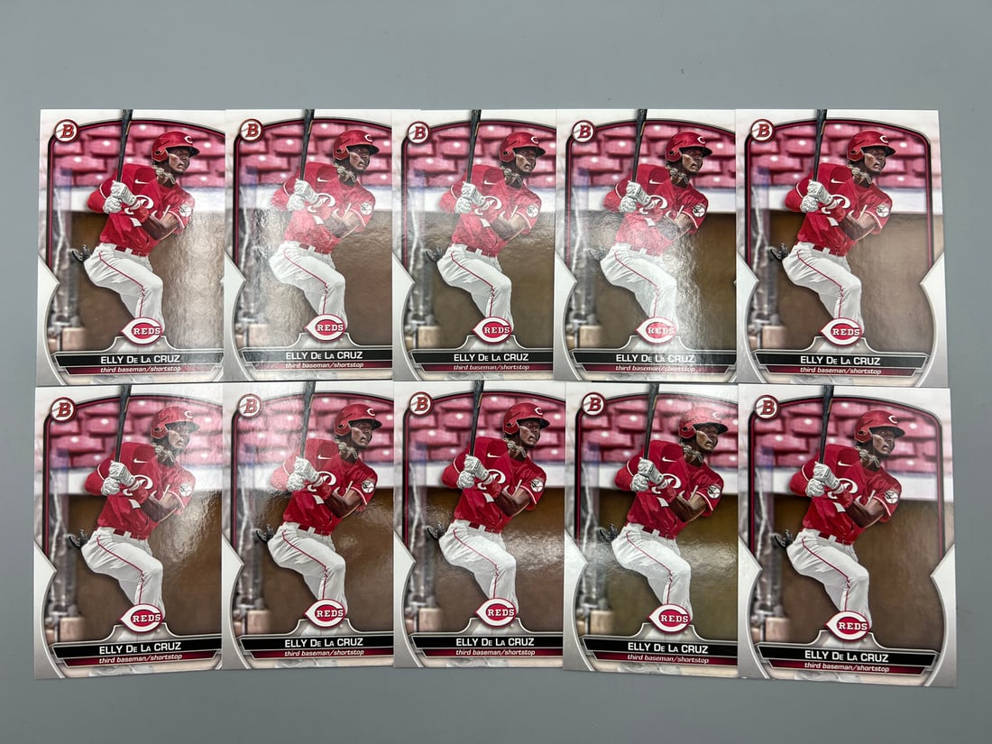 Lot of (10) 2023 Bowman Paper Elly De La Cruz Prospect/RC #BP-65: Lot of (10) 2023 Bowman Paper Elly De La Cruz Prospect/RC #BP-65