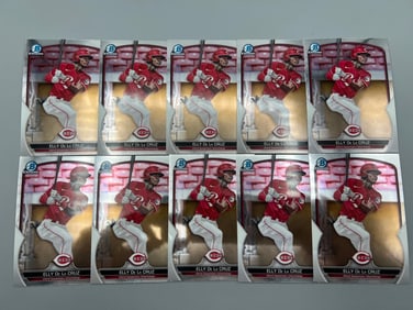 Lot of (10) 2023 Bowman Chrome Elly De La Cruz Prospect/RC #BCP-65