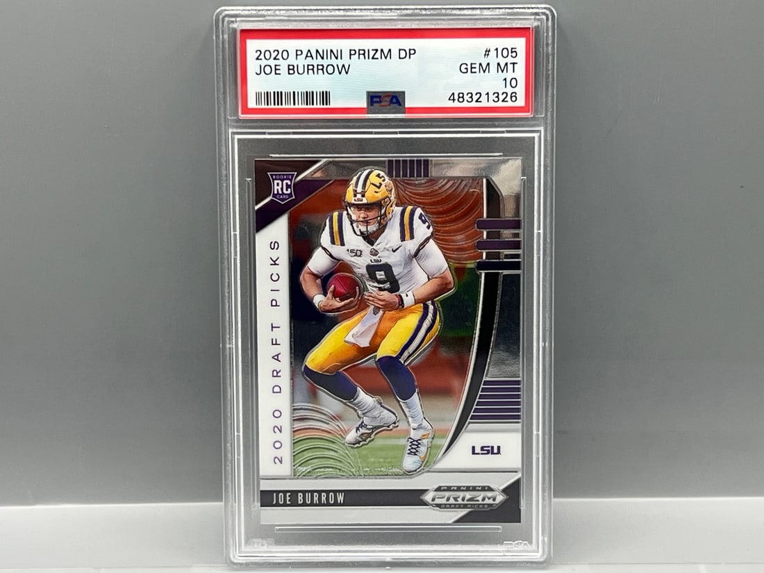 2020 Panini Prizm Draft Picks Joe Burrow RC #105 PSA Gem Mint 10 (1 of 2)