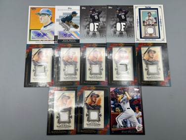 Lot of (13) Ryan Braun Baseball Autos, Relics, & Serial Numbered Cards