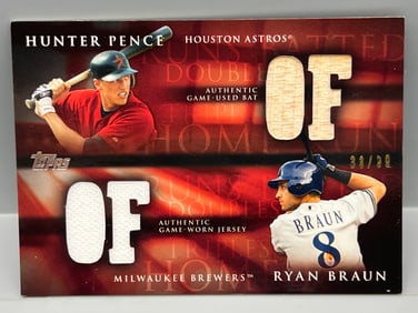 2009 Topps Hunter Pence/Ryan Braun Dual Career Best Relic