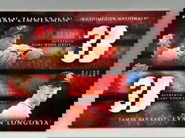 2009 Topps Ryan Zimmerman/Evan Longoria Dual Career Best Relic