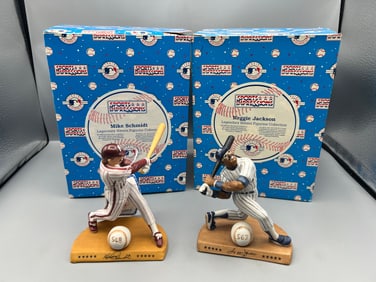 1994 Sports Impressions Baseball Mike Schmidt & Reggie Jackson Figures W/ Boxes