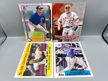 Lot of (4) Baseball Oversized Serial Numbered Star Player Cards