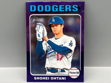 2024 Topps Heritage Chrome Shohei Ohtani Purple Refractor #371 - Dodgers