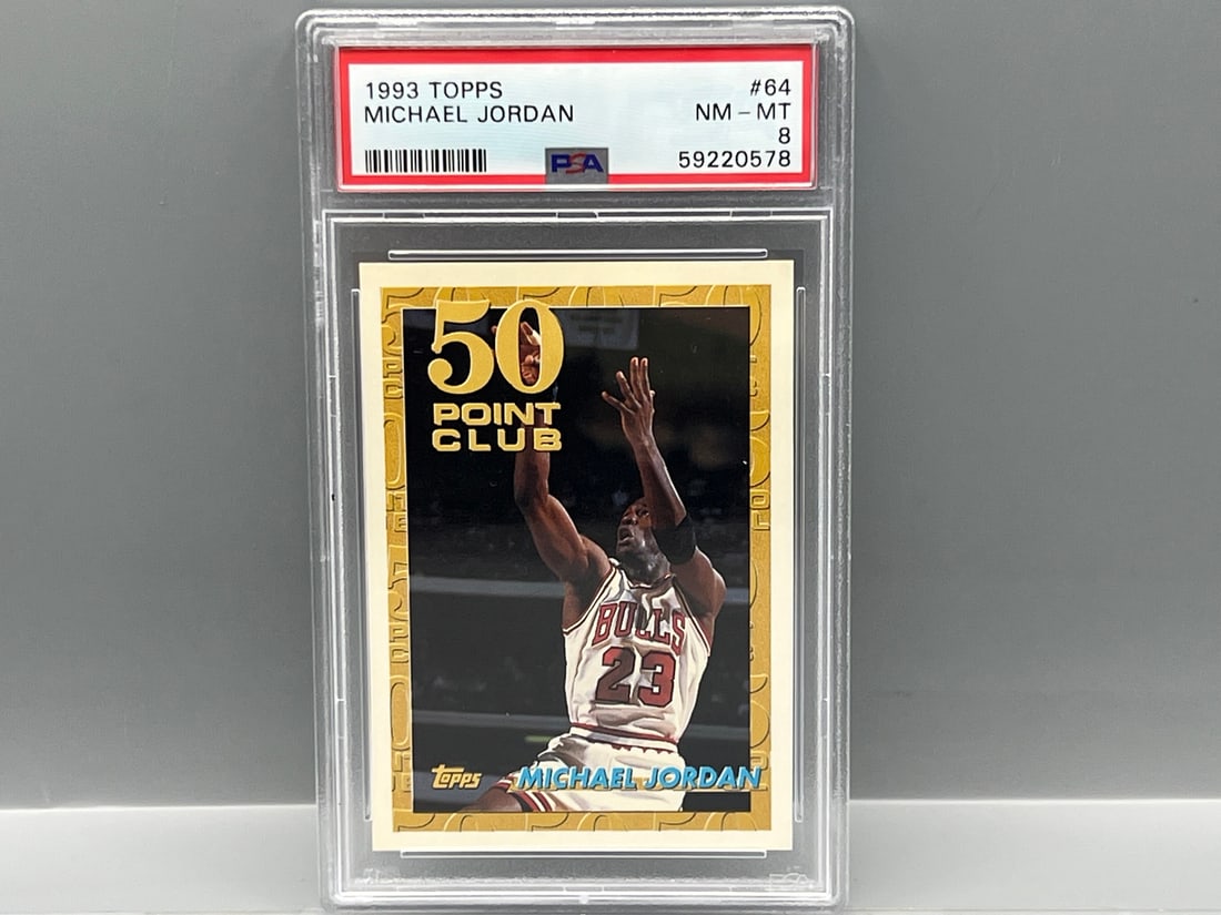 1993 Topps Michael Jordan 50 Point Club #64 PSA NM-MT 8 (1 of 2)