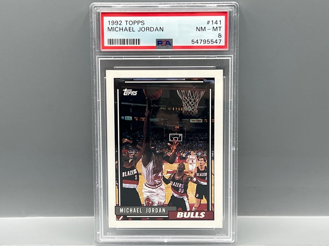 1992 Topps Michael Jordan #141 PSA NM-MT 8 (1 of 2)