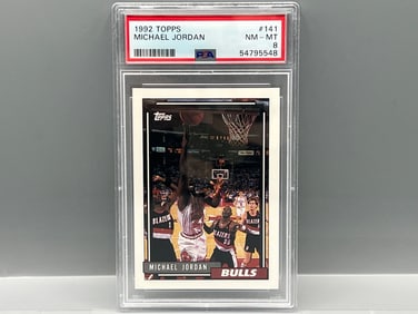 1992 Topps Michael Jordan #141 PSA NM-MT 8