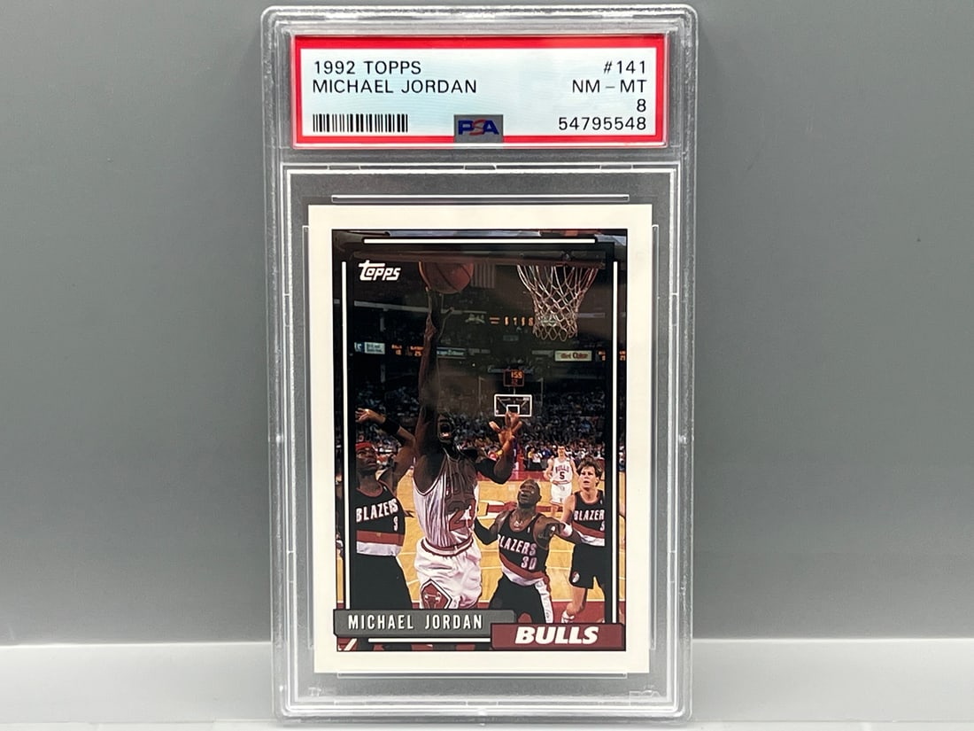 1992 Topps Michael Jordan #141 PSA NM-MT 8 (1 of 2)