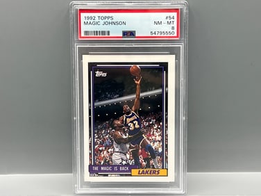 1992 Topps Magic Johnson #54 PSA NM-MT 8