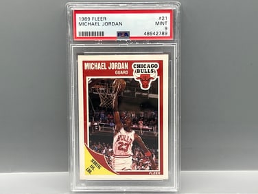 1989 Fleer Michael Jordan #21 PSA Mint 9