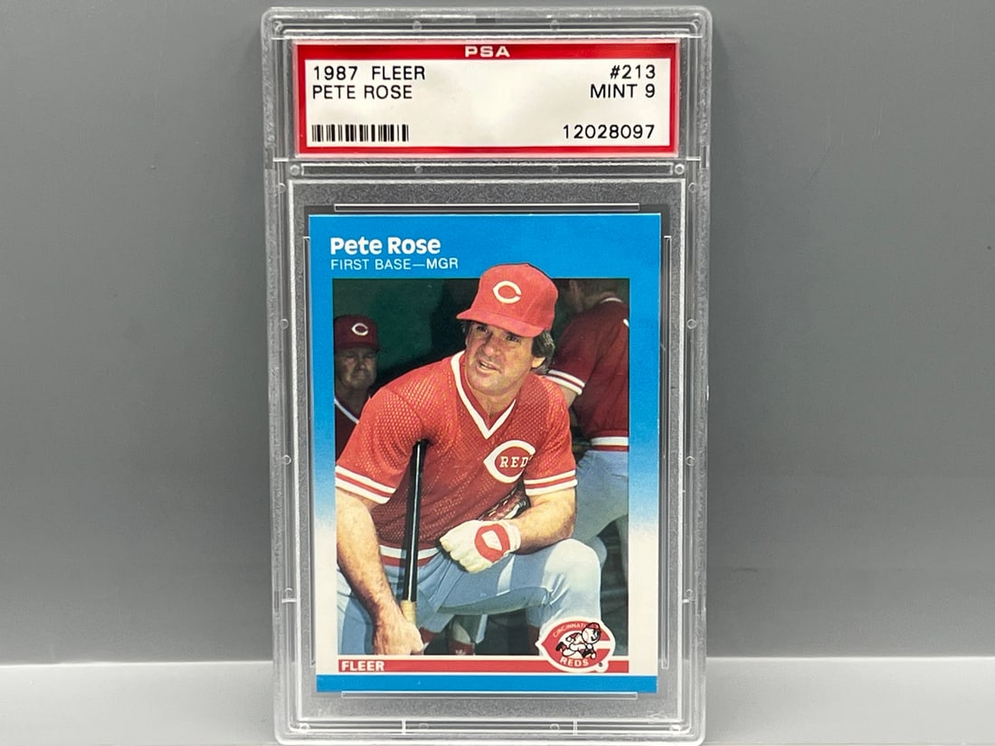 1987 Fleer Pete Rose #213 PSA Mint 9 (1 of 2)