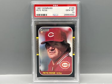 1987 Donruss Pete Rose #186 PSA Gem Mint 10