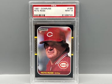 1987 Donruss Pete Rose #186 PSA Mint 9