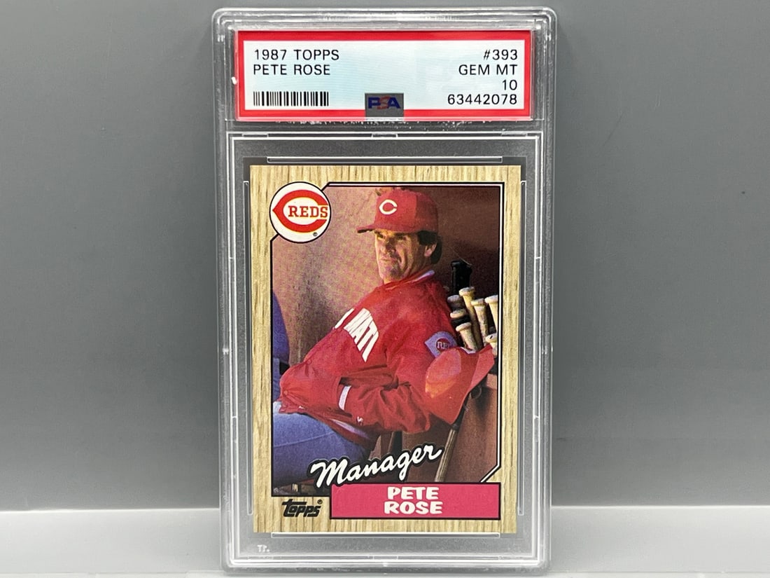 1987 Topps Pete Rose #393 PSA Gem Mint 10 (1 of 2)