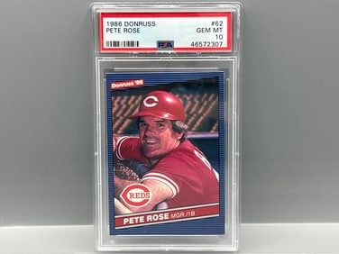 1986 Donruss Pete Rose #62 PSA Gem Mint 10