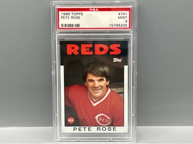 1986 Topps Pete Rose #741 PSA Mint 9