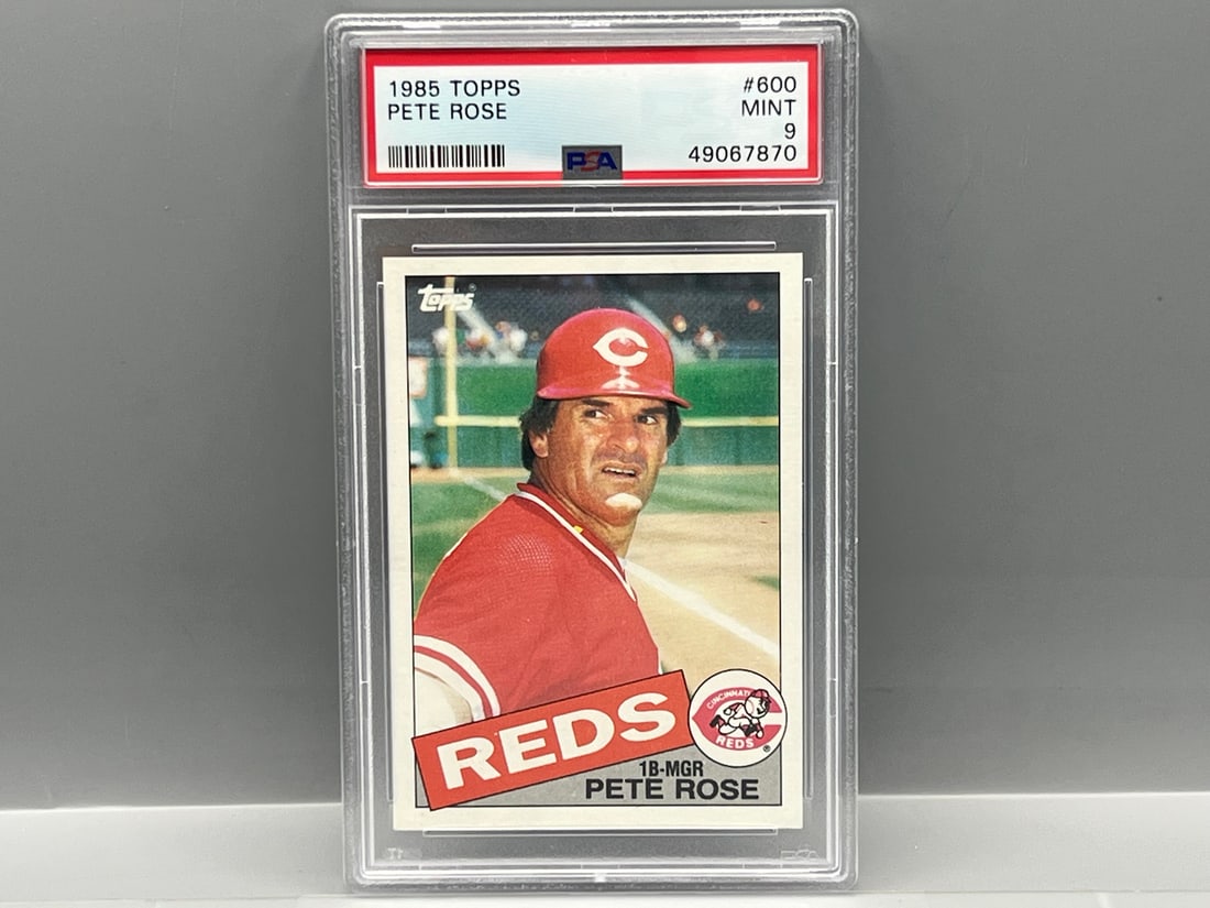 1985 Topps Pete Rose #600 PSA Mint 9 (1 of 2)