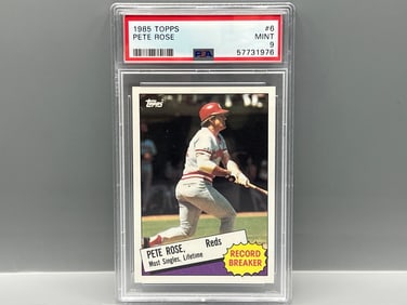 1985 Topps Pete Rose #6 PSA Mint 9