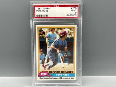 1981 Topps Pete Rose #205 PSA Mint 9