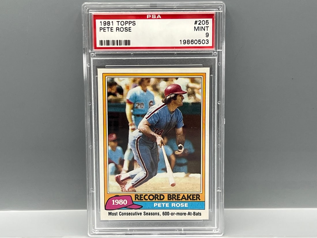1981 Topps Pete Rose #205 PSA Mint 9 (1 of 2)