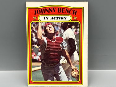 1972 O-Pee-Chee Johnny Bench In Action #434