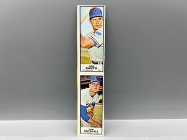1968 Bazooka Ron Santo & Don Drysdale Uncut Side Panel Piece