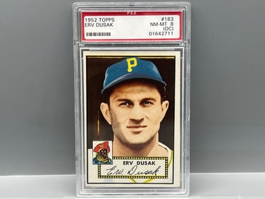 1952 Topps Erv Dusak #183 PSA NM-MT 8 (OC)