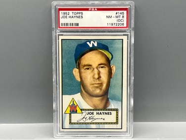 1952 Topps Joe Haynes #145 PSA NM-MT 8 (OC)