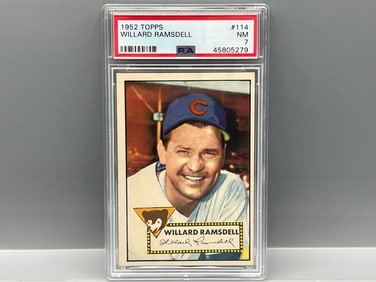 1952 Topps Willard Ramsdell #114 PSA NM 7