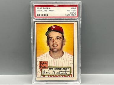 1952 Topps Jim Konstanty #108 PSA NM-MT 8 (OC)