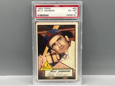 1952 Topps Billy Johnson #83 PSA EX-MT 6